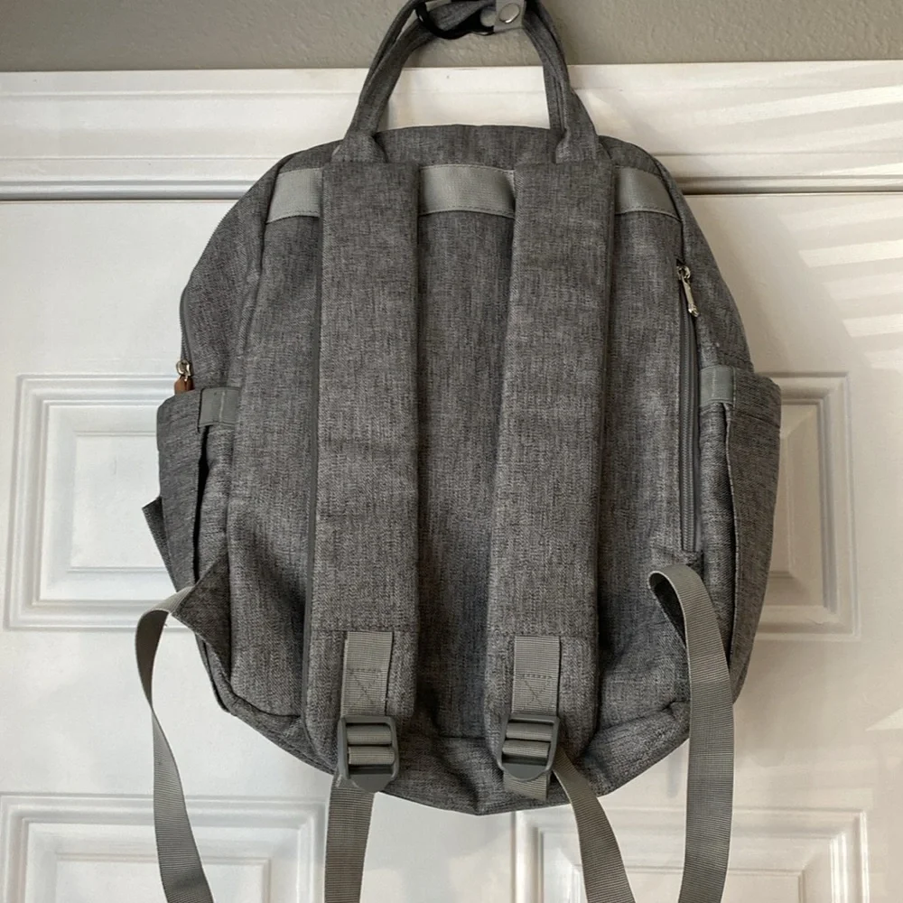 RUVALINO Diaper Gray Baby Bag Tote Large Travel Bag